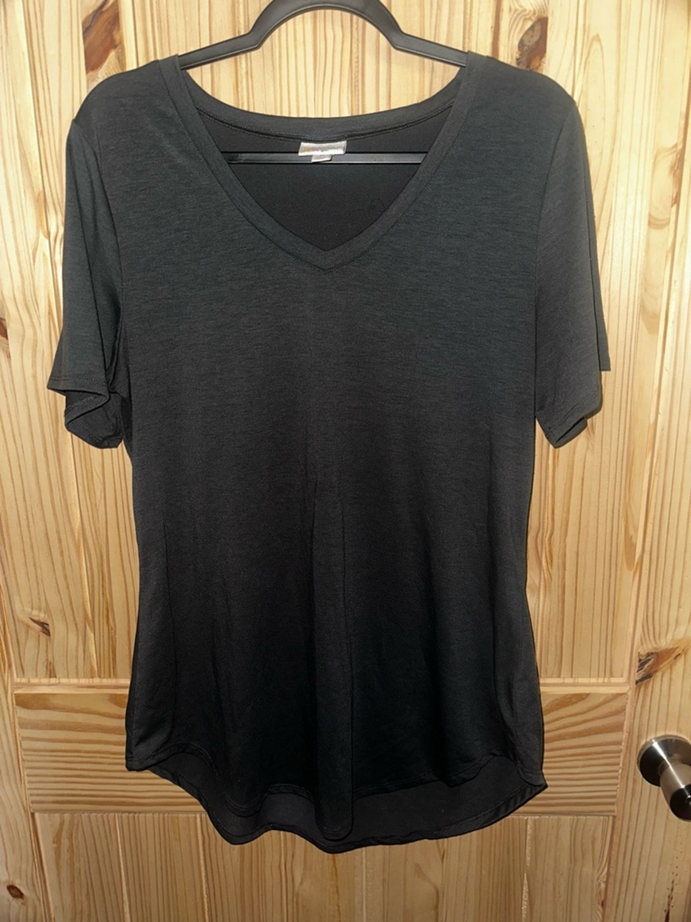 LuLaRoe charcoal grey V-Neck Short Sleeve Tee